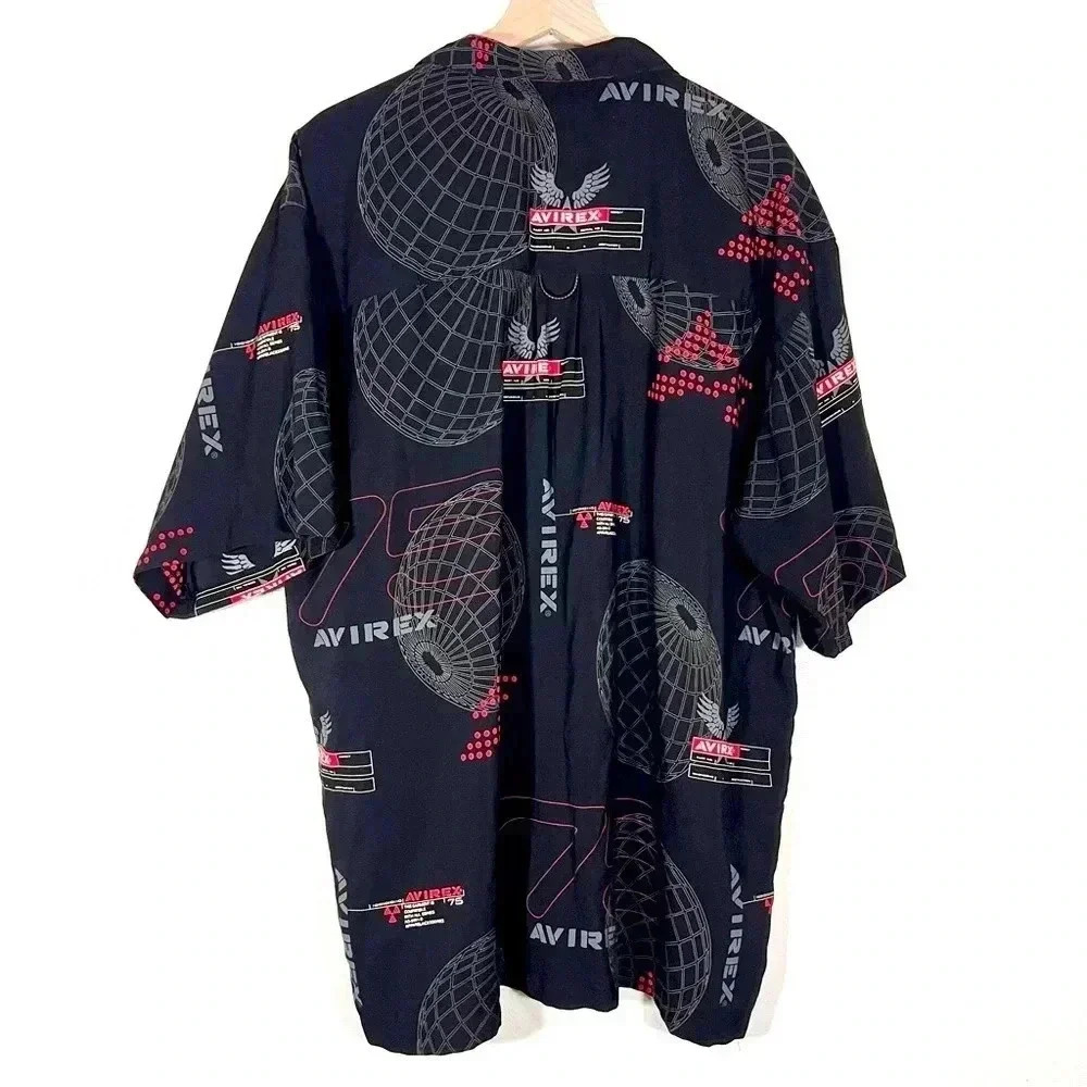 Mens Avirex Button Down Short Sleeve - Picture 2 of 5